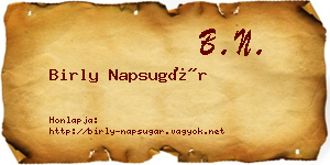 Birly Napsugár névjegykártya